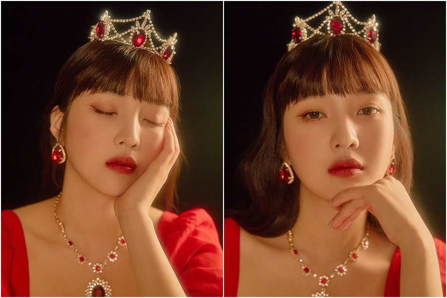Red Velvetジョイ、「赤いハイヒール＆ドレス」で女神の美しさ