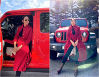 日常がグラビア…イ・ヘヨン、赤のロングコートの完璧な着こなし