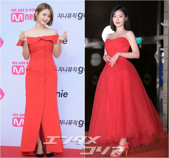 魅惑的な赤いドレス、完璧に着こなしているスターは誰？
