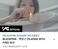 BLACKPINK 再生5億回超えMVが5作に