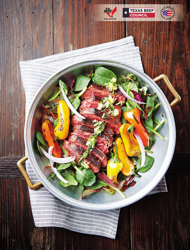 牛肉ヒメニラドレッシングサラダの作り方