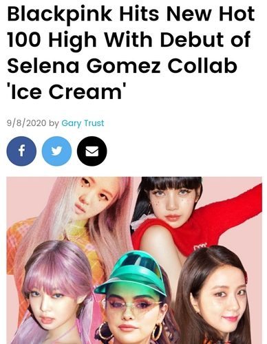 ＢＬＡＣＫＰＩＮＫ新曲　ビルボードで初登場１３位