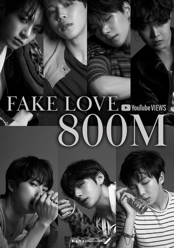 ＢＴＳ「ＦＡＫＥ　ＬＯＶＥ」のＭＶ　再生８億回突破