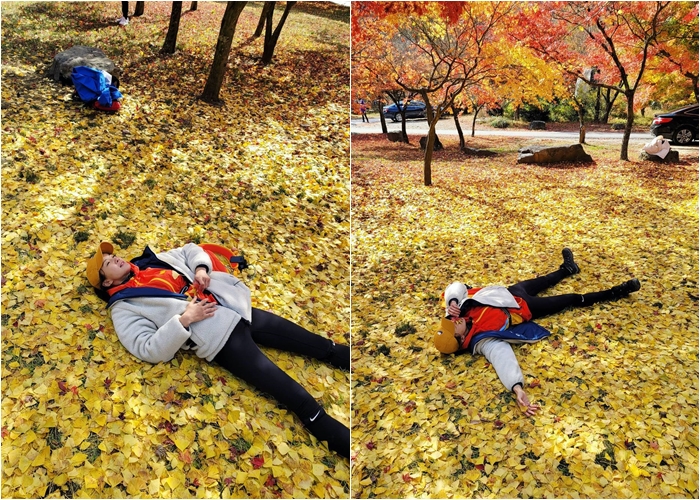 「登山の妖精」イ・シヨン、内蔵山で秋を満喫