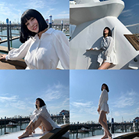 【フォト】SJヒチョルの恋人モモ、純白の服装で振りまく清純美+完ぺき脚線美