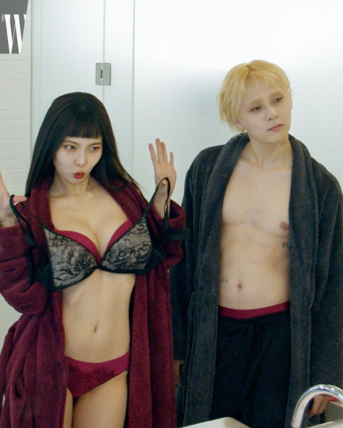破格そのもの…ヒョナ＆DAWN、カップルでアンダーウエアのグラビア