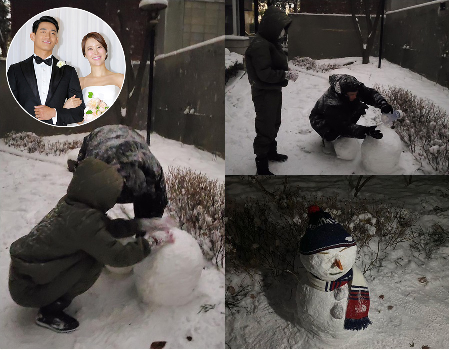 ペク・チヨン＆チョン・ソクウォン、娘に雪だるまのプレゼント