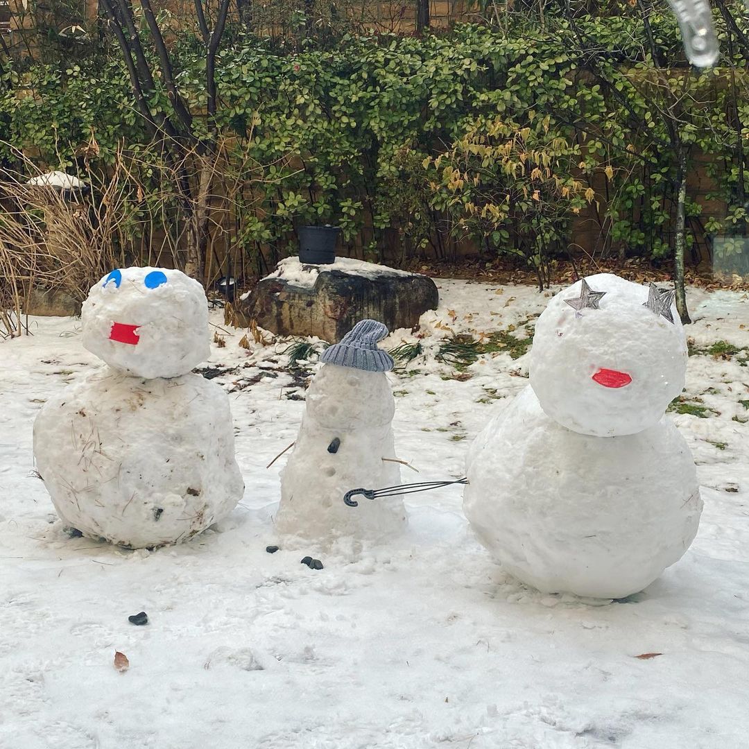 イ・ミンジョン、夫イ・ビョンホン＆息子と一緒に作った雪だるま公開