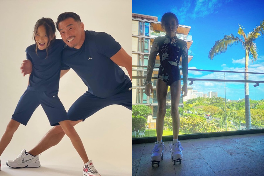 秋山選手、娘の紗蘭ちゃんの近況公開…母親似の長い足！