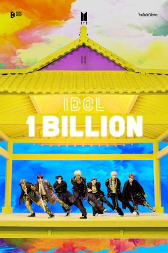 ＢＴＳ「ＩＤＯＬ」ＭＶ　再生１０億回突破＝６作目