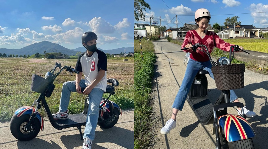 チョンジン＆リュ・イソ夫妻、慶州で電動スクーターに乗って…ヒーリング旅行を満喫