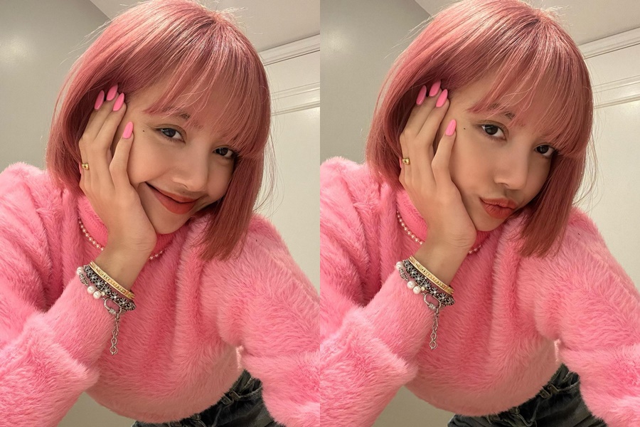 「ピンク色のお姫様」BLACKPINKリサ、髪＋服＋ネイルまでラブリーに
