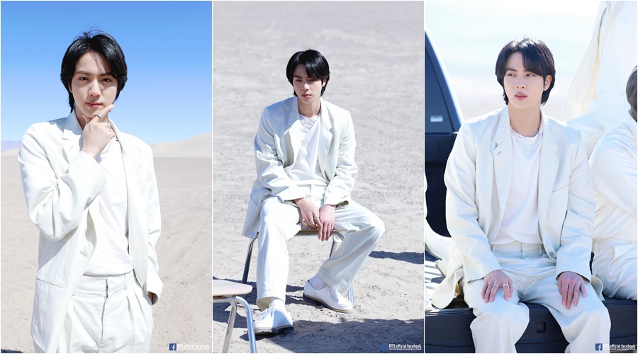 BTSのJIN　クールさく裂…完ぺきな純白スーツ