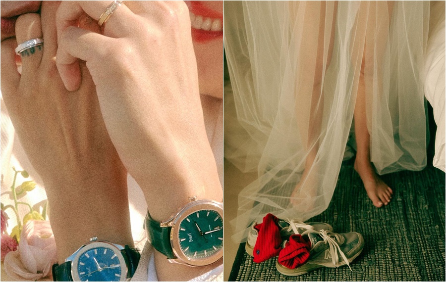 コン・ヒョジン、まばゆい結婚指輪＆腕時計　「結婚しました！」