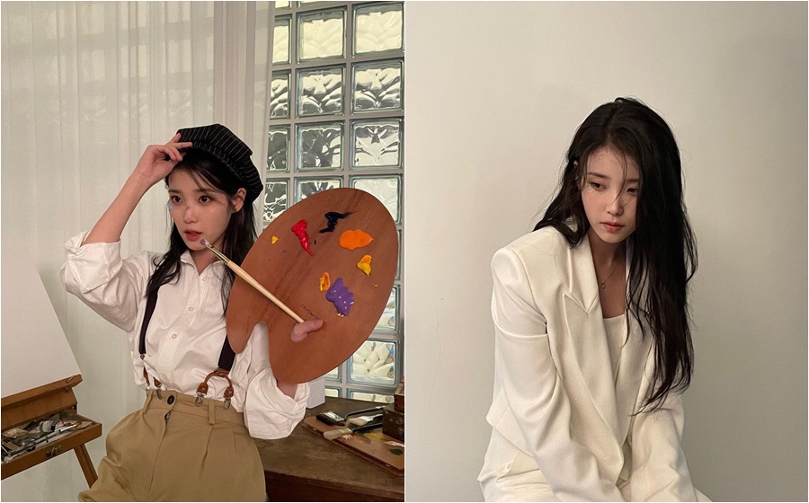 IU　ホルターネックドレスで輝くビジュアル