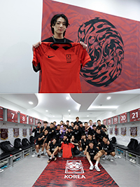 【フォト】BTSジョングクがサッカー韓国代表チームのトレーニング場訪問