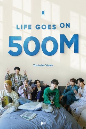 ＢＴＳ「Ｌｉｆｅ　Ｇｏｅｓ　Ｏｎ」のＭＶ　再生５億回突破