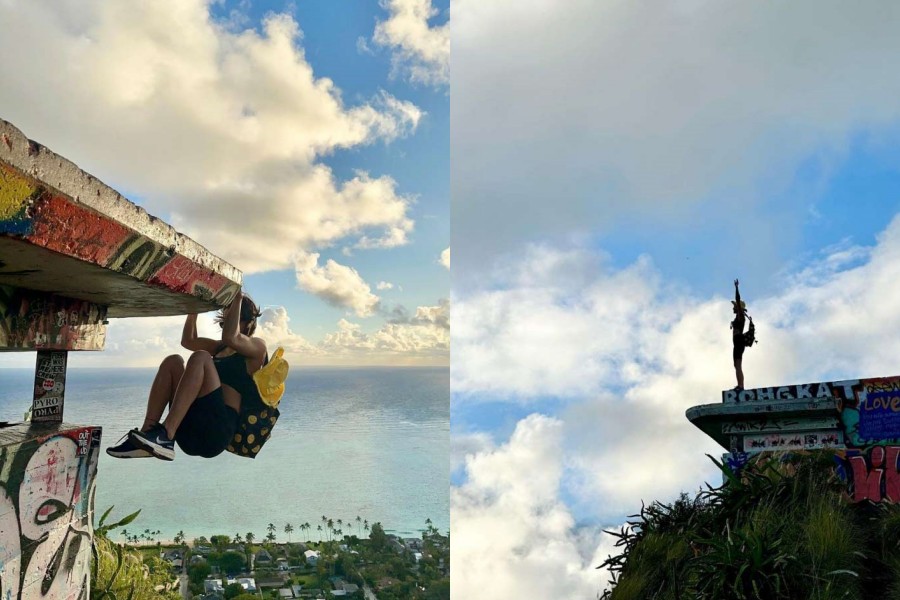 イ・シヨン、ハワイの高所でぶら下がりショット…ファン「危険行為はやめて」
