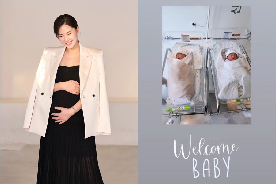 コン・ヒョンジュ、双子の写真公開…「大切な赤ちゃんたちが生まれました」