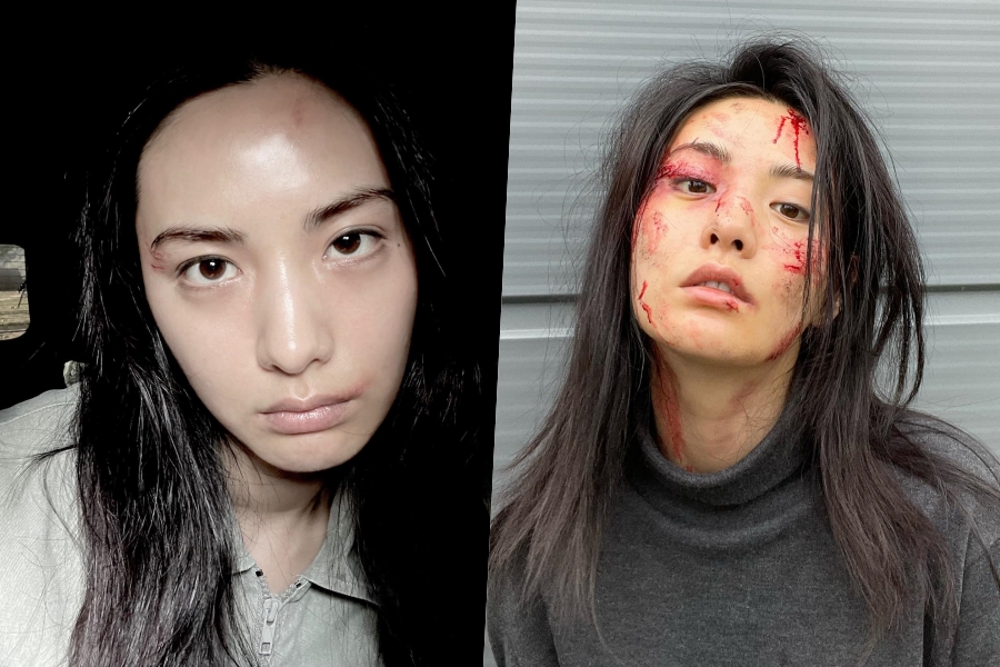 『マスクガール』ナナ、顔中血だらけ傷だらけ…撮影現場の一コマを公開