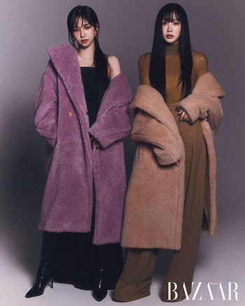 【フォト】カリナ&ジゼル、コート姿も上品…冬を呼ぶ美しさ