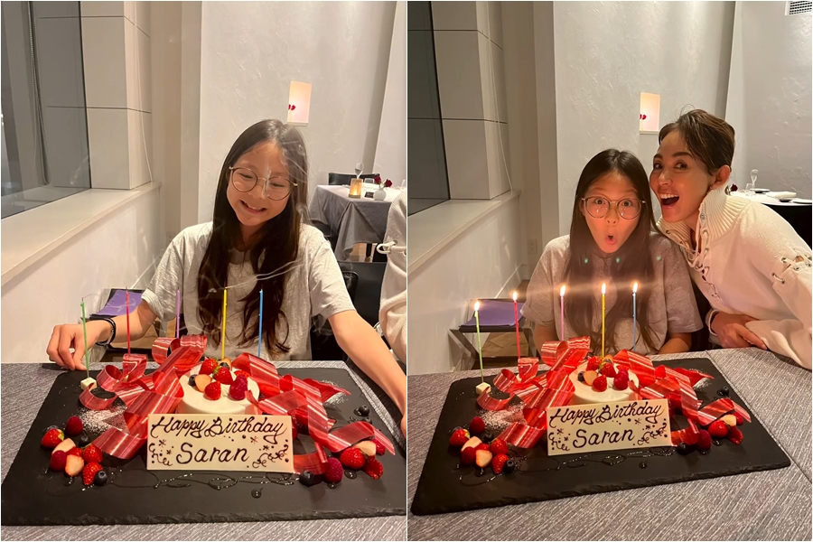 秋山成勲＆SHIHOの娘・紗蘭ちゃん、12歳の誕生祝い…すくすく成長中