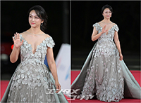 【フォト】タン・ウェイ、透け感のあるシルバードレスが魅惑的=青龍映画賞