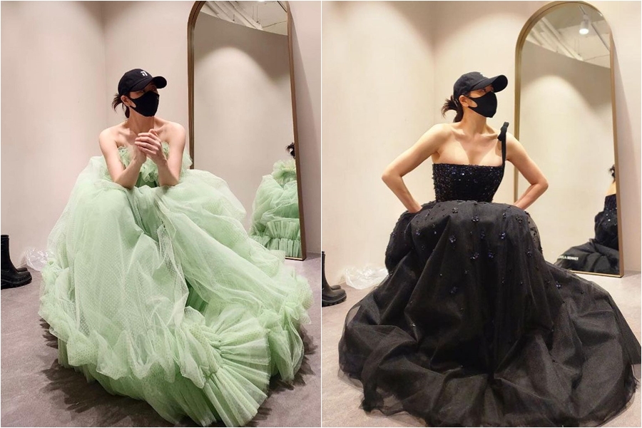 キム・ヘス　抜群プロポーション公開「青龍映画賞最後のドレス・フィッティング」
