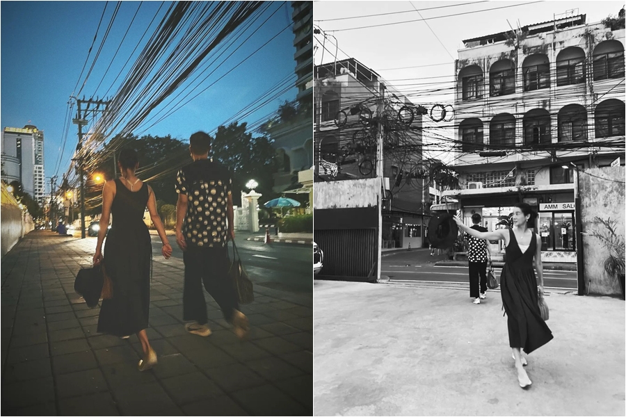 「結婚24年目」キム・ホジン＆キム・ジホ夫妻　仲良く夜のバンコクをお散歩