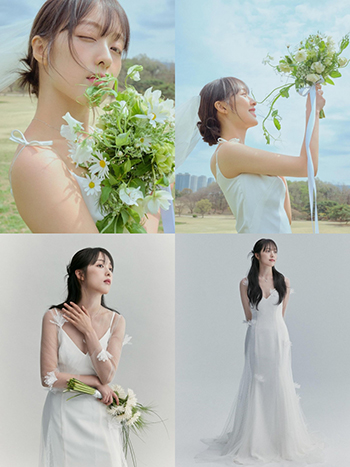 【フォト】 新婦キム・ボラ、上品&ロマンチックなウェディング写真オフショット公開
