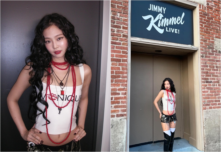 BLACKPINKジェニー、『Jimmy Kimmel Live！』出演前に撮った写真公開…魅惑的な姿