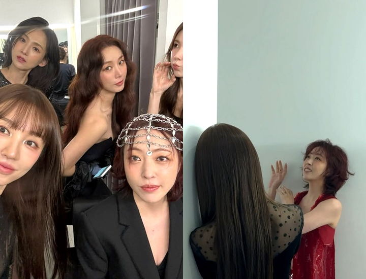 40歳ユン・ウネ、現役アイドルに劣らぬビジュアル…Baby V.O.Xメンバーらと自撮り