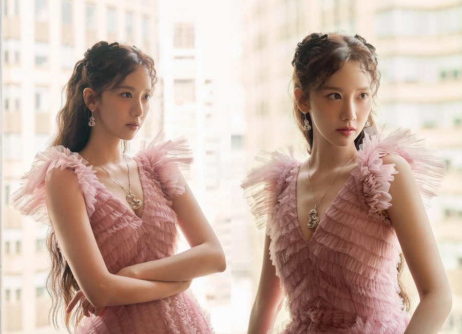 少女時代ユナ、華やかなピンクのドレスを着てお姫さまのよう