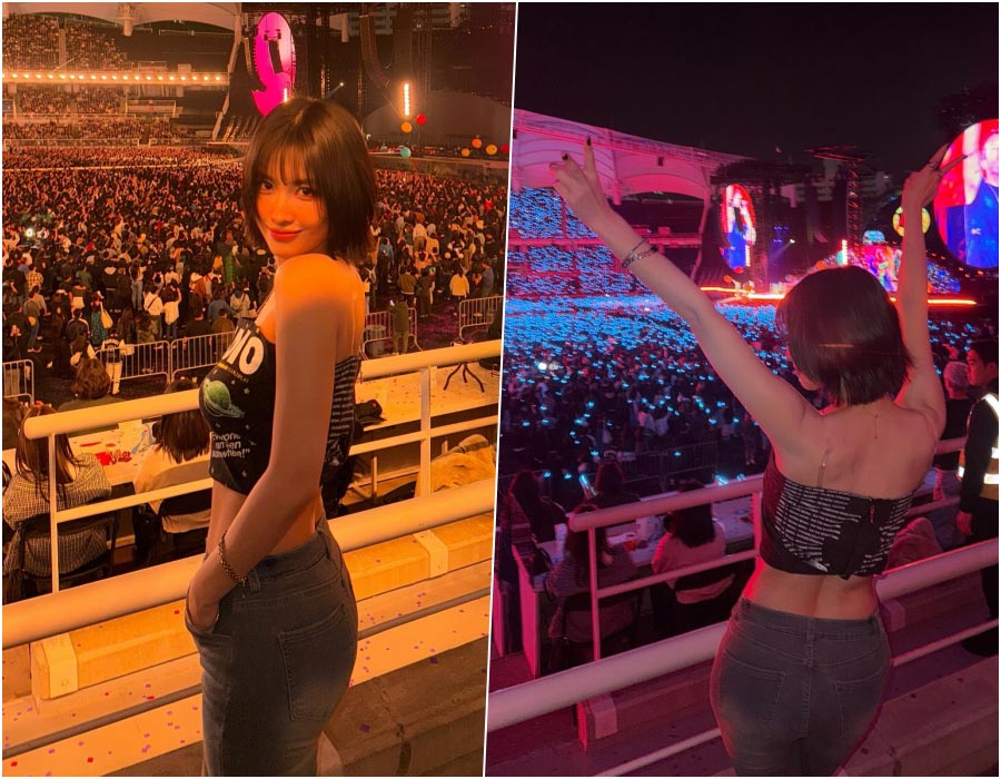 TWICEモモがコールドプレイの公演会場に…ウエストあらわ