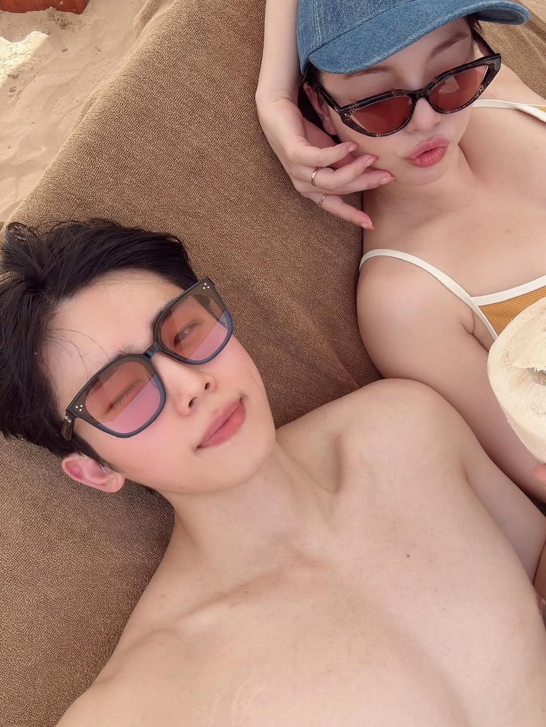 新婚旅行中のAilee　グラマラスなビキニ姿公開