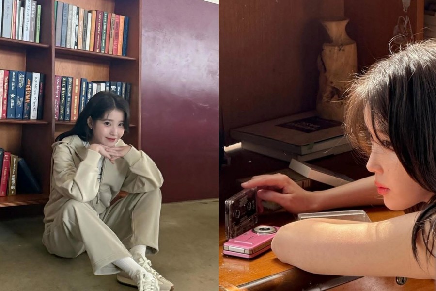 『おつかれさま』終えたIU、新曲のレコーディング中？　レトロな雰囲気の写真公開