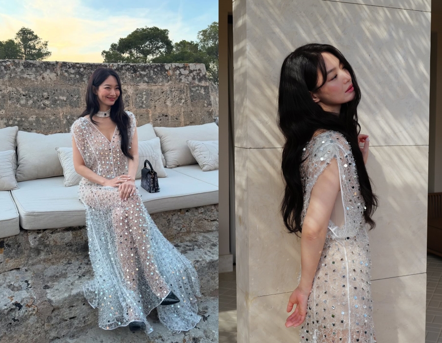 シン・ミナ、「LOUIS VUITTON」のイベントに出席…スパンコールが散りばめられたシースルードレスが大胆