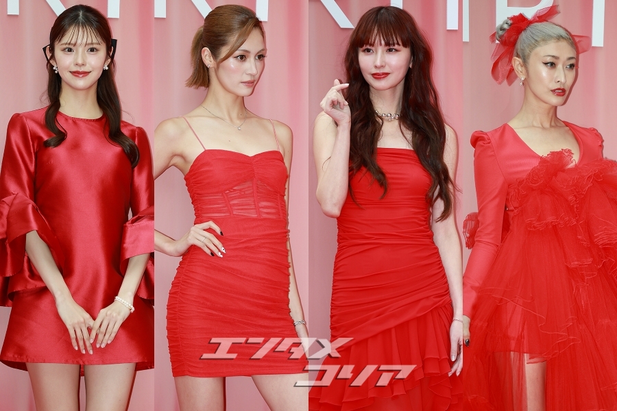 鈴木ゆうか＆楓＆鈴木えみ＆山田優、ホットな赤で異なる魅力アピール