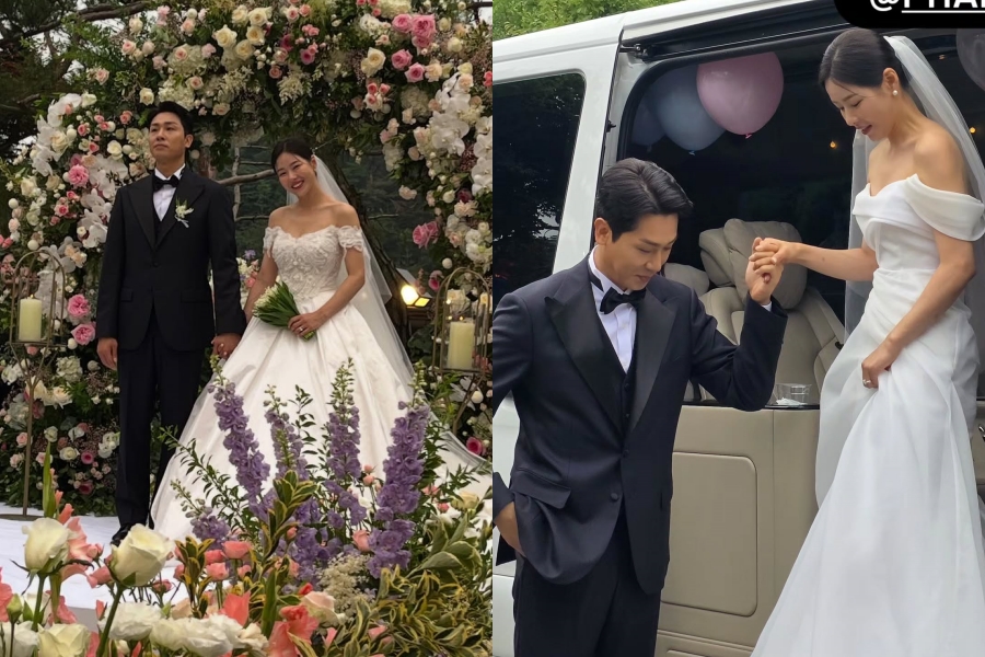 パク・ハナ＆キム・テスル　ガーデンウエディング写真公開…手をつないだビジュアル夫婦