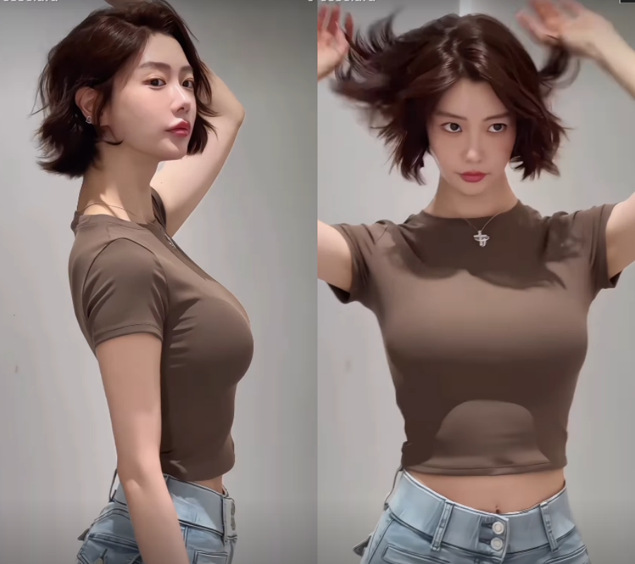 ショートヘアのクララ、健康的な美しさあふれるスタイルに視線集中