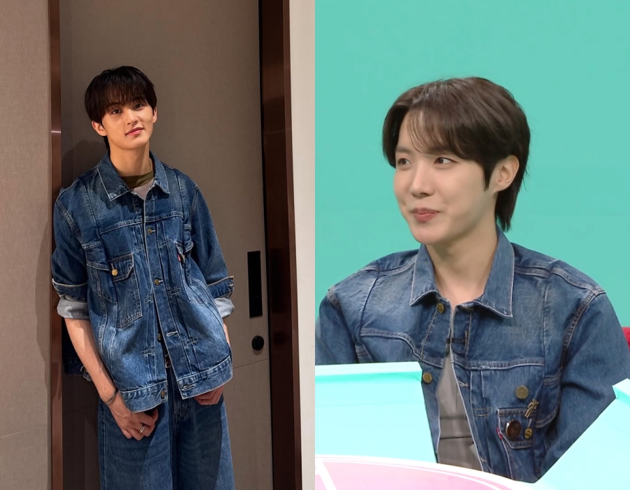 NCTマークVS防弾少年団J-HOPE、デニム・オン・デニム・コーデもおしゃれな着こなし