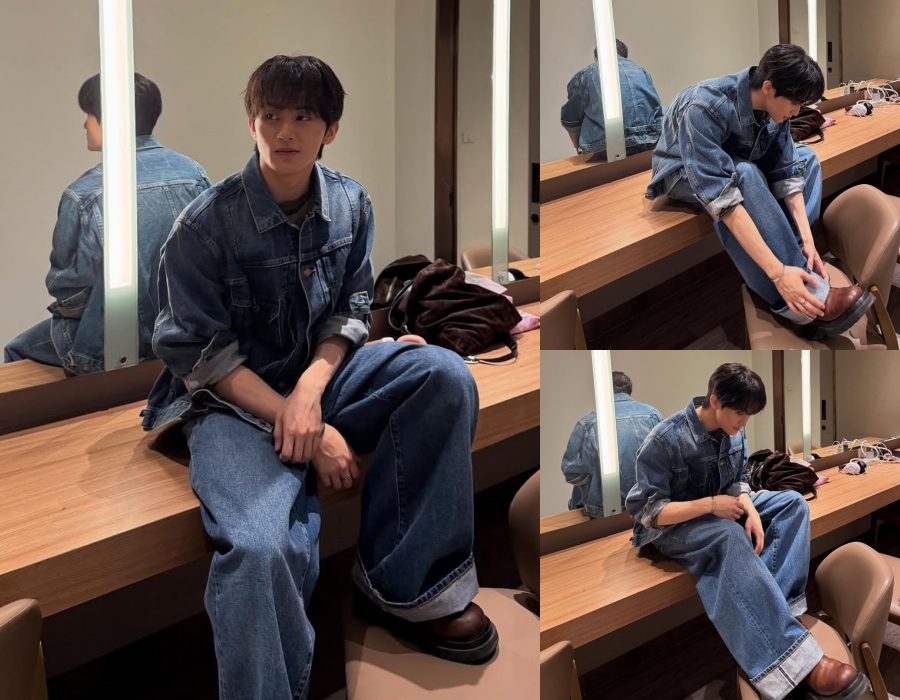 NCTマークVS防弾少年団J-HOPE、デニム・オン・デニム・コーデもおしゃれな着こなし