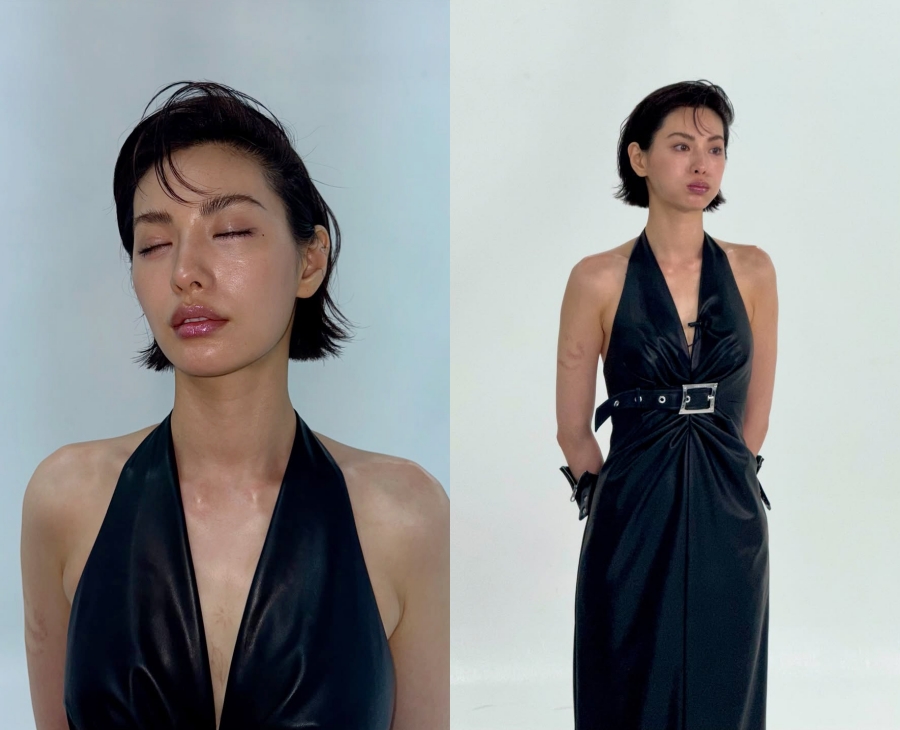 ナナ、深く切れ込んだ胸元に薄くなったタトゥーがチラリ…魅惑的な雰囲気