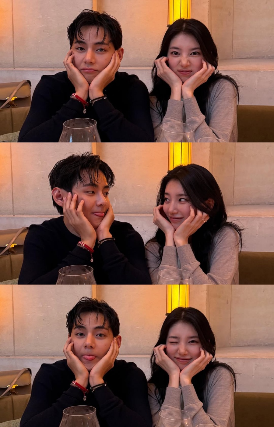 BTS のV×スジ×パク・ボゴム「眼福ビジュアル」ショット…「セリーヌ」コレクション出席