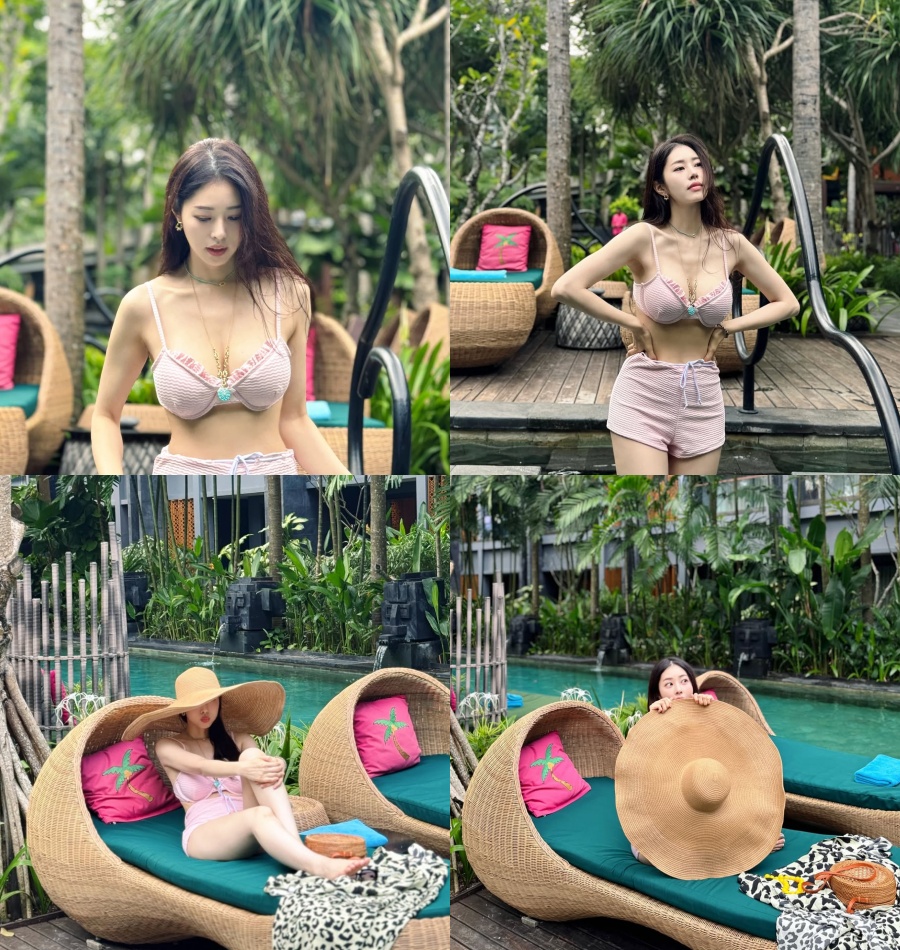 新婚旅行中のソ・ドンジュ、バリで大胆ビキニ姿披露…まさに清純グラマー