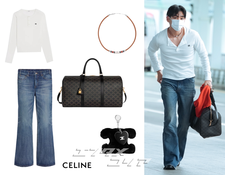 防弾少年団V、空港をランウエイに…男らしさあふれるフライトコーデ