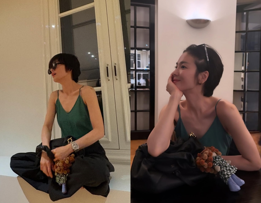 ソン・ヘギョ　シルク・キャミでシックな着こなし…シン・ヒョンジ「お客様、お気に召しましたか？」