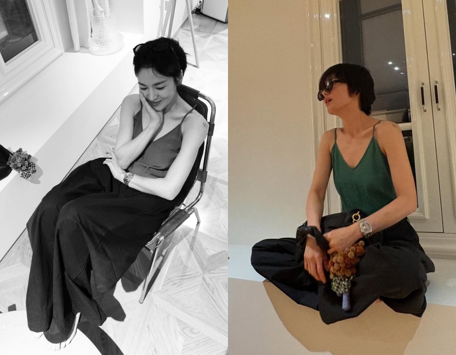ソン・ヘギョ　シルク・キャミでシックな着こなし…シン・ヒョンジ「お客様、お気に召しましたか？」