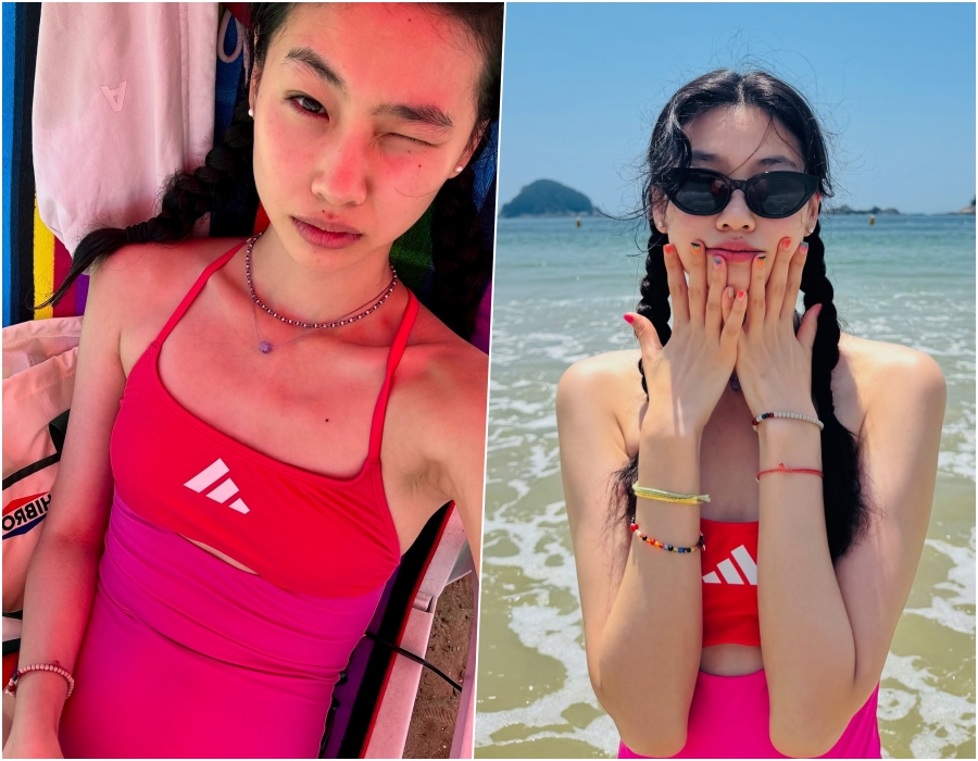 『イカゲーム』出演のチョン・ホヨン、さすがモデル出身…清涼感あふれる水着姿