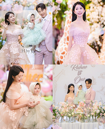 【フォト】イ・ジフン&アヤネさん 娘の満1歳誕生日祝い写真公開…幸せ3人家族